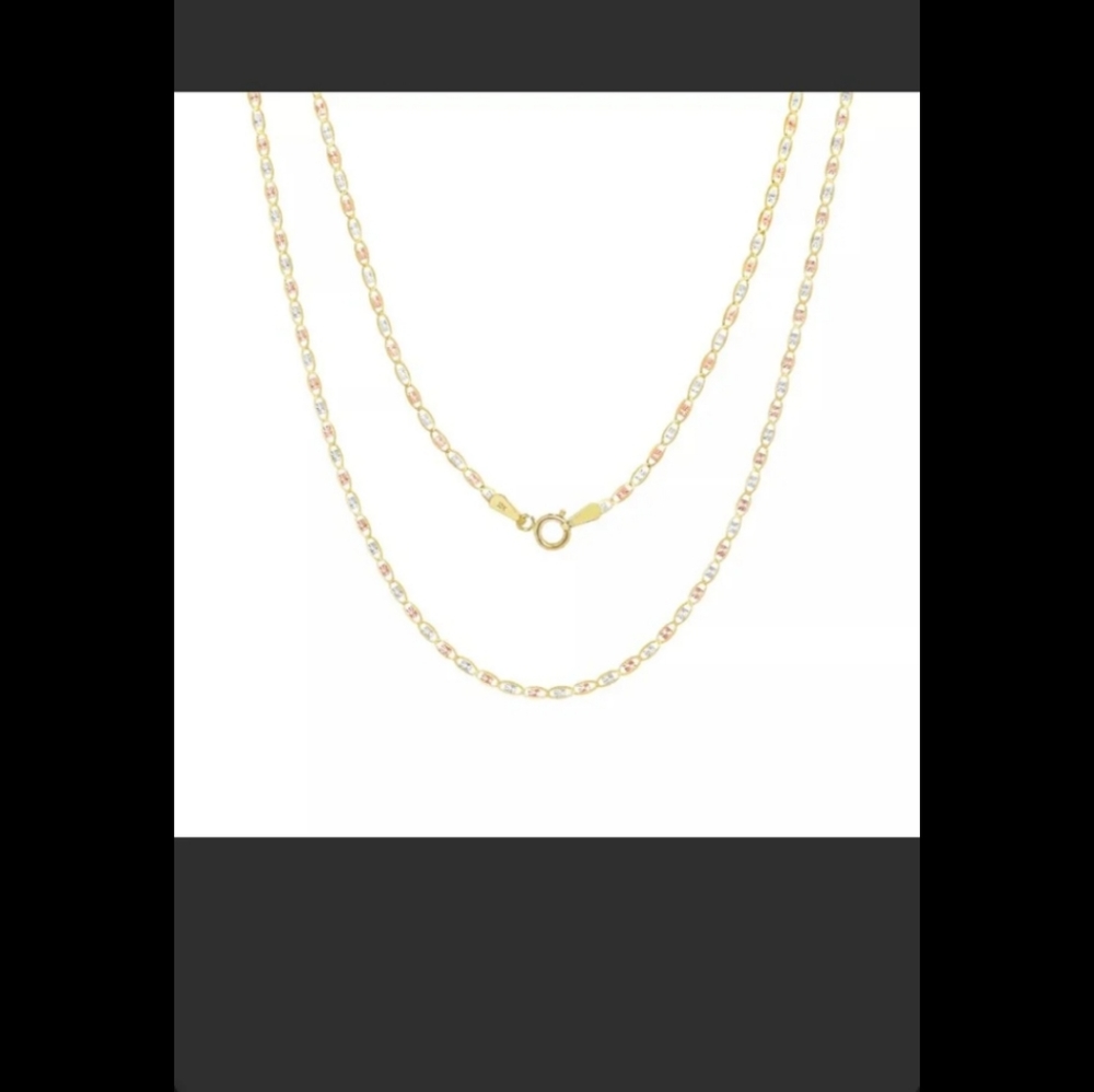 10kt Tri colored Cuban chain